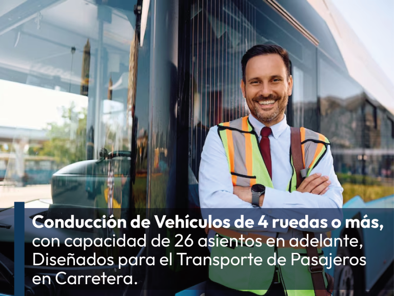 Conducción de vehículos de 4 ruedas o más