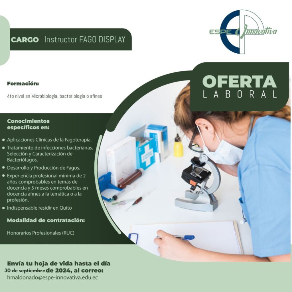 oferta laboral 21 8 2024 2 Instructor FAGO DISPLAY